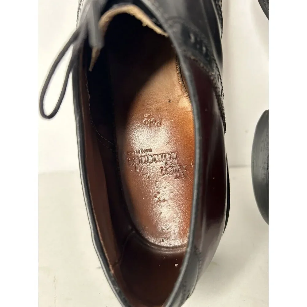 Allen Edmonds 71006 Polo Burgundy 2-Tone Plain Toe Saddle‎ Shoes Mens 8.5 D